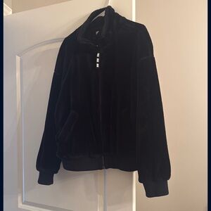 UGG Women's Black Velvet Bomber Jacket